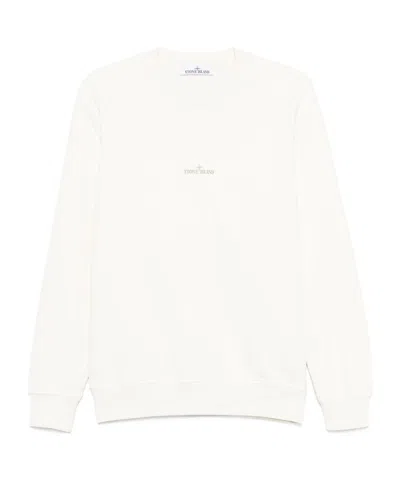 Stone Island Compass-motif Sweatshirt In Nude