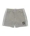 Stone Island Compass-motif Swim Shorts In Gray