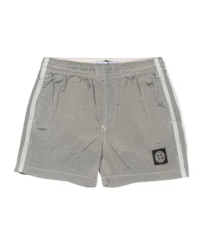 STONE ISLAND STONE ISLAND JUNIOR COMPASS PATCH SWIM SHORTS