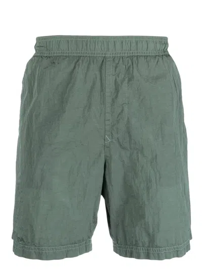 Stone Island Compass-motif Swim Shorts In V0059 Musk