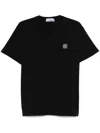 Stone Island Compass-motif T-shirt In Black