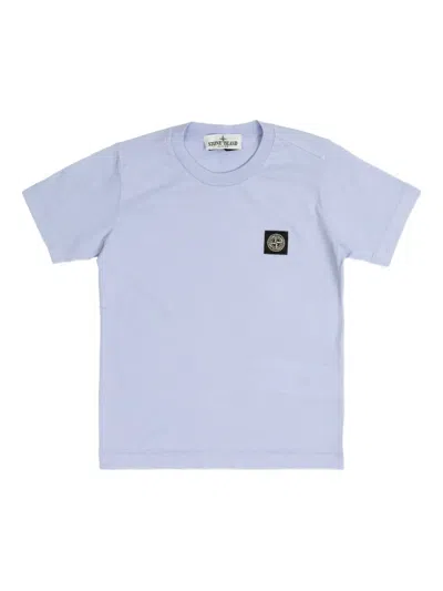 Stone Island Kids' Compass-motif T-shirt In Blue