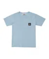 Stone Island Compass-motif Cotton T-shirt In Blue