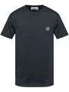 Stone Island Classic Small Logo Tee In Blue