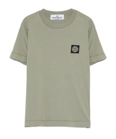 Stone Island Compass-motif T-shirt In Brown