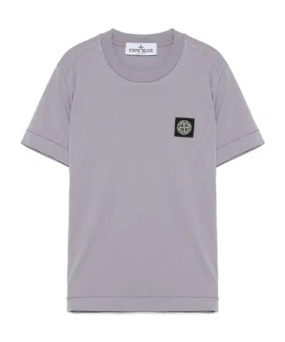 Stone Island Compass-motif T-shirt In Gray