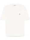 Stone Island Fitted Organic Cotton Jersey T-shirt Effect In Nude