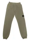 Stone Island Compass-motif Track Pants In Green