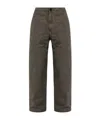 Stone Island Compass-motif Trousers In Black