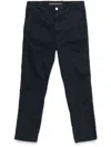 Stone Island Compass-motif Trousers In Blue