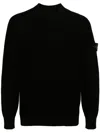 Stone Island Cotton Sweatshirt In Black