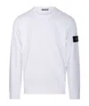 Stone Island Raglan-sleeve Patch Sweatshirt In White