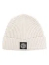 Stone Island Compass-patch Beanie Hat In Neutrals
