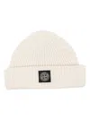 Stone Island Compass-patch Beanie In White