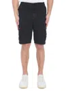 Stone Island Men Slim-fit Cargo Bermuda Shorts With Zip Pockets In Blu