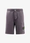 Stone Island Compass Patch Bermuda Shorts In Gray