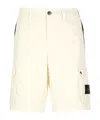 Stone Island Compass Patch Bermuda Shorts In White
