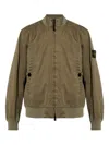Stone Island Compass-patch Bomber Jacket In Green