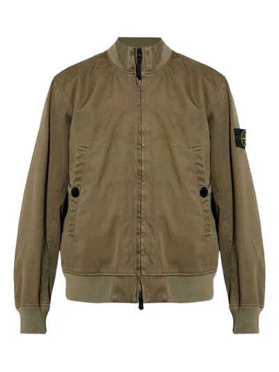 STONE ISLAND COMPASS-PATCH BOMBER JACKET