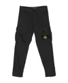 Stone Island Compass-patch Cargo Pants In Black