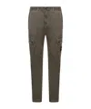 Stone Island Tailored Slim Trousers With Cargo Pocket In Military Green