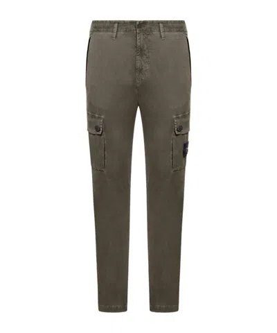 STONE ISLAND STONE ISLAND BRUSHED OLD EFFECT SLIM FIT CARGO TROUSERS