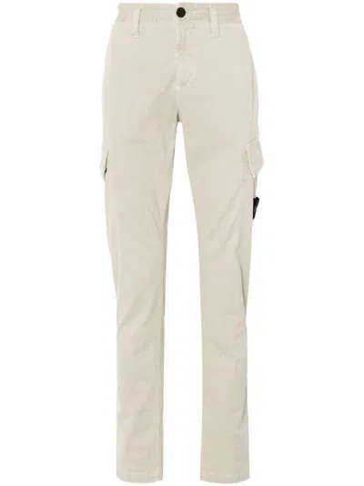 Stone Island Compass-patch Cargo Pants In Plaster