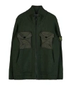 Stone Island Compass-patch Cargo-pocket Cardigan In Olive Green