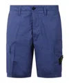 Stone Island Compass-badge Shorts In Blue