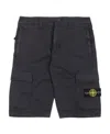 Stone Island Compass-patch Cargo Shorts In Blue