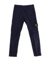 Stone Island Compass-patch Cargo Trousers In Black