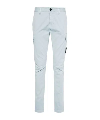 Stone Island Compass-badge Straight-leg Trousers In Blue