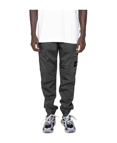 Stone Island Compass-patch Cargo Trousers In Gray