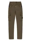 Stone Island Compass-patch Cargo Trousers In Green