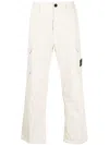 Stone Island Compass-patch Cargo Trousers In Neutrals