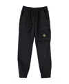 Stone Island Compass-patch Casual Trousers In Black