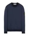Stone Island Compass-patch Concealed-fastening Coat In Blue