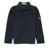 Stone Island Wool Sweater With Logo In Blue