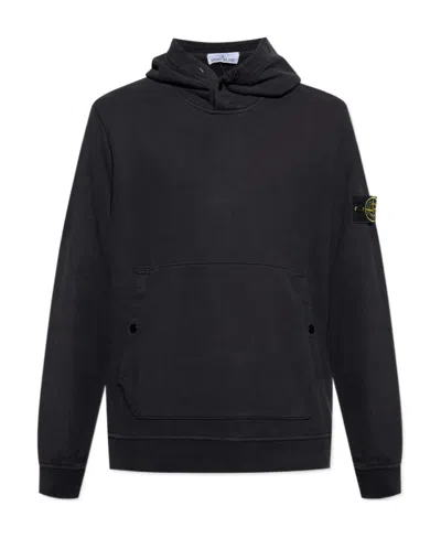 STONE ISLAND STONE ISLAND LOGO PATCH LONG-SLEEVED HOODIE