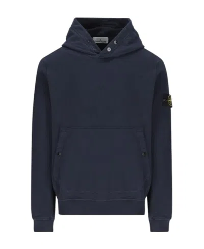 STONE ISLAND STONE ISLAND LOGO PATCH LONG SLEEVED HOODIE
