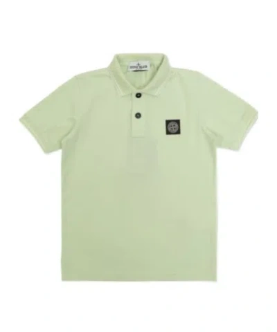 Stone Island Compass-patch Cotton Polo Shirt In Green