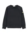 Stone Island Compass-motif Cotton Sweatshirt In Black