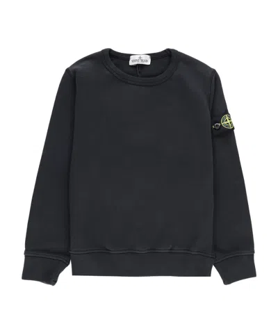 STONE ISLAND STONE ISLAND JUNIOR COMPASS-MOTIF CREWNECK SWEATSHIRT