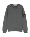 Stone Island Compass-patch Cotton Sweatshirt In Black
