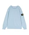 Stone Island Compass-patch Cotton Sweatshirt In Blue