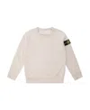 Stone Island Compass-patch Cotton Sweatshirt In Gray