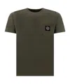 Stone Island Compass-patch Cotton T-shirt In Green