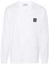 Stone Island Slim Fit Long Sleeve T-shirt In White