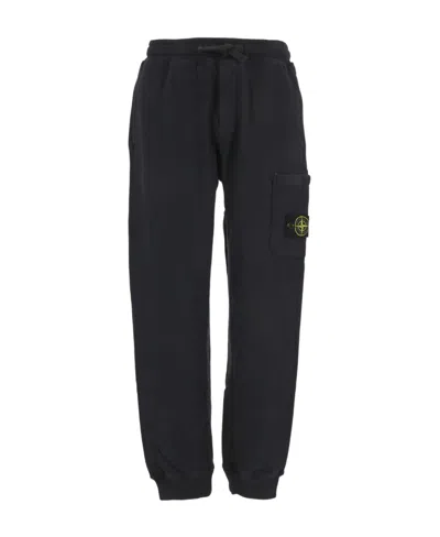 STONE ISLAND STONE ISLAND LOGO PATCH DRAWSTRING TRACK TROUSERS