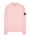 Stone Island Cotton Crewneck Sweatshirt Badge In Pink